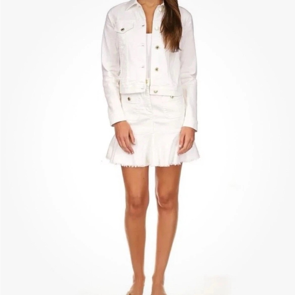 Michaell Kors Flounce Denim Skirt size 2 - Picture 8 of 16